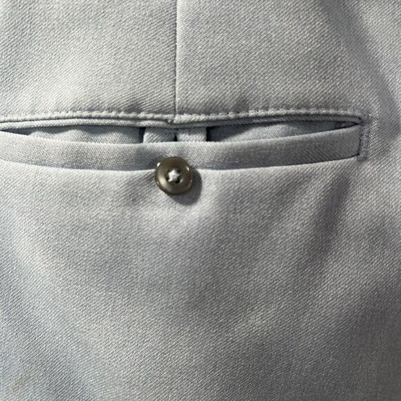 Vintage Levis Action Slacks Mens Size 34x31 Light Blue Trouser Pants flared - Picture 10 of 12